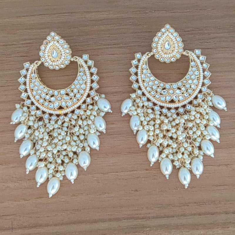 Manisha Jewellery Gold Plated Kundan Stone Dangler Earrings