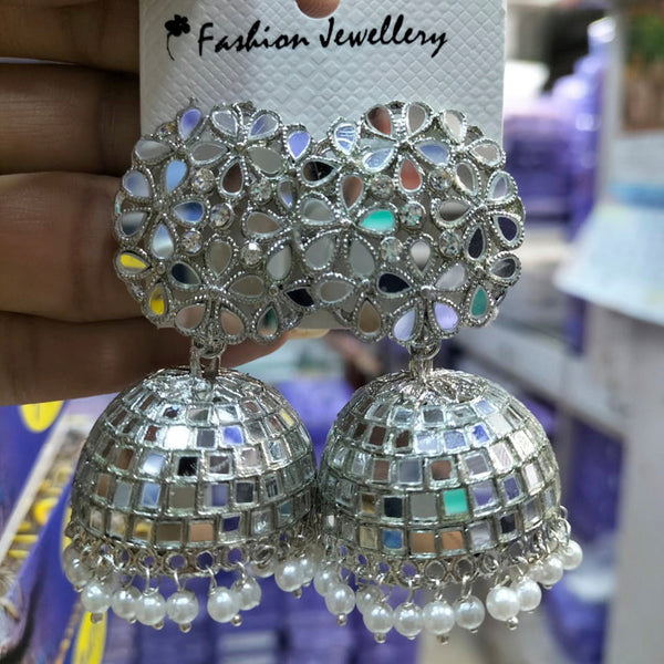 Manisha Jewellery Mirror Jhumki Earrings