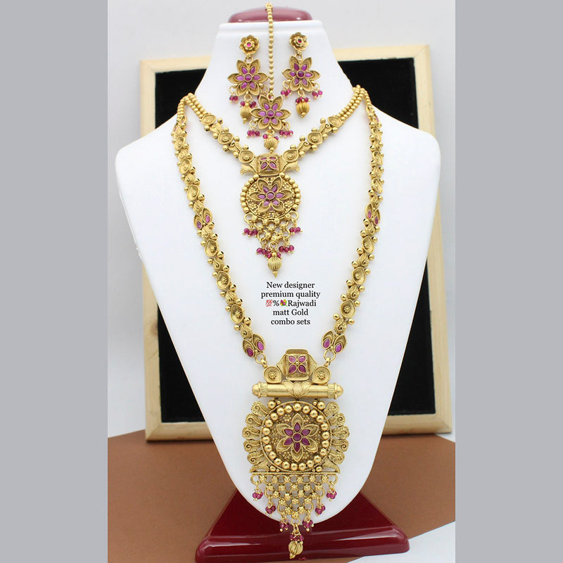 Manisha Jewellery Gold Plated Pota Stone Bridal Set