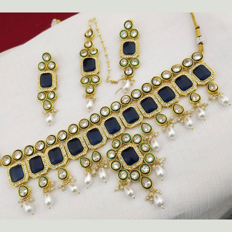 Manisha Jewellery Gold Plated Kundan Stone Choker Necklace Set