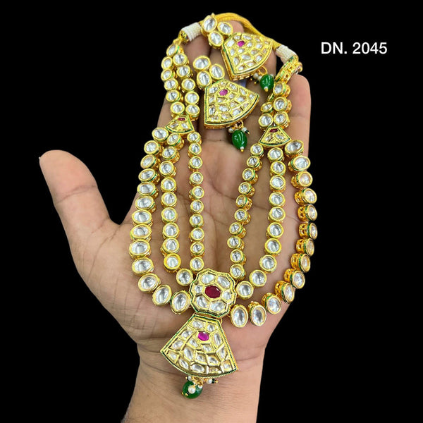 Manisha Jewellery Gold Plated Kundan Stone Necklace Set