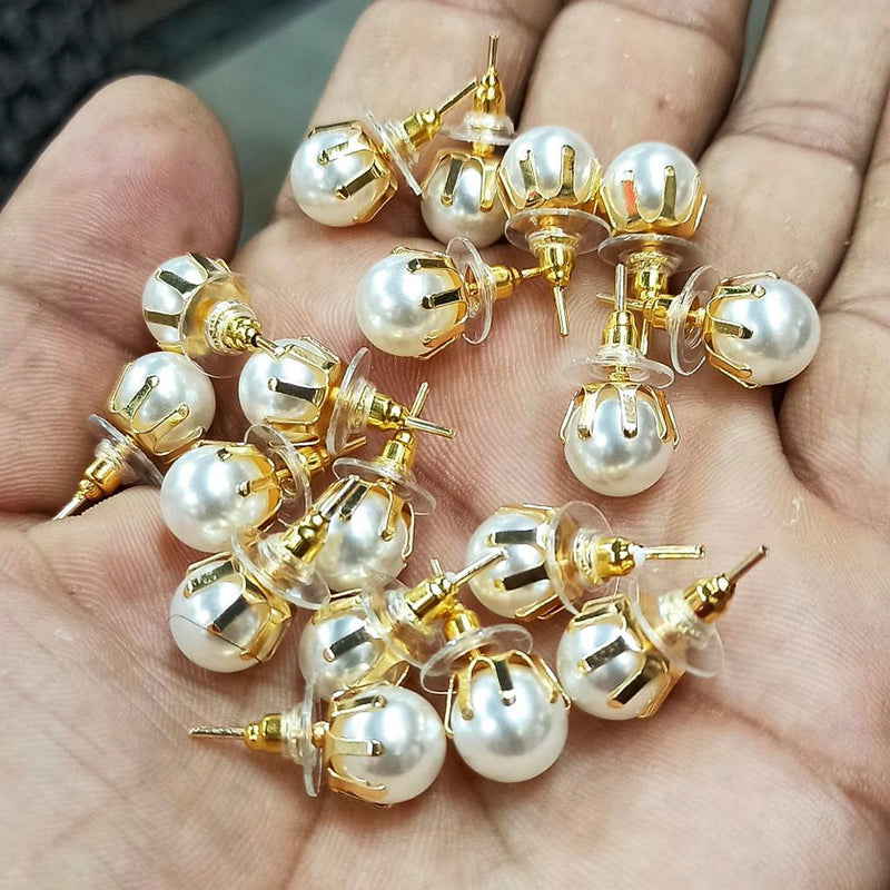 Sapphire and Pearl Tops in Gold Plated Silver ER 505