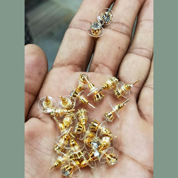 Manisha Jewellery Set Of 12 Gold Plated Stud Earrings Combo