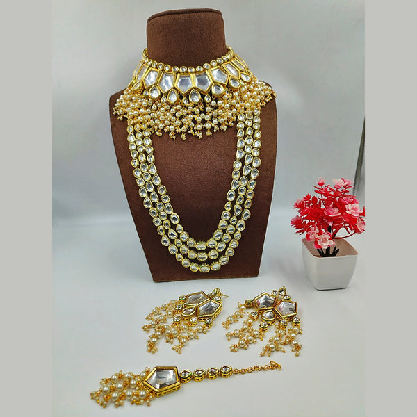 Manisha Jewellery Gold Plated Kundan Stone Bridal Necklace Set