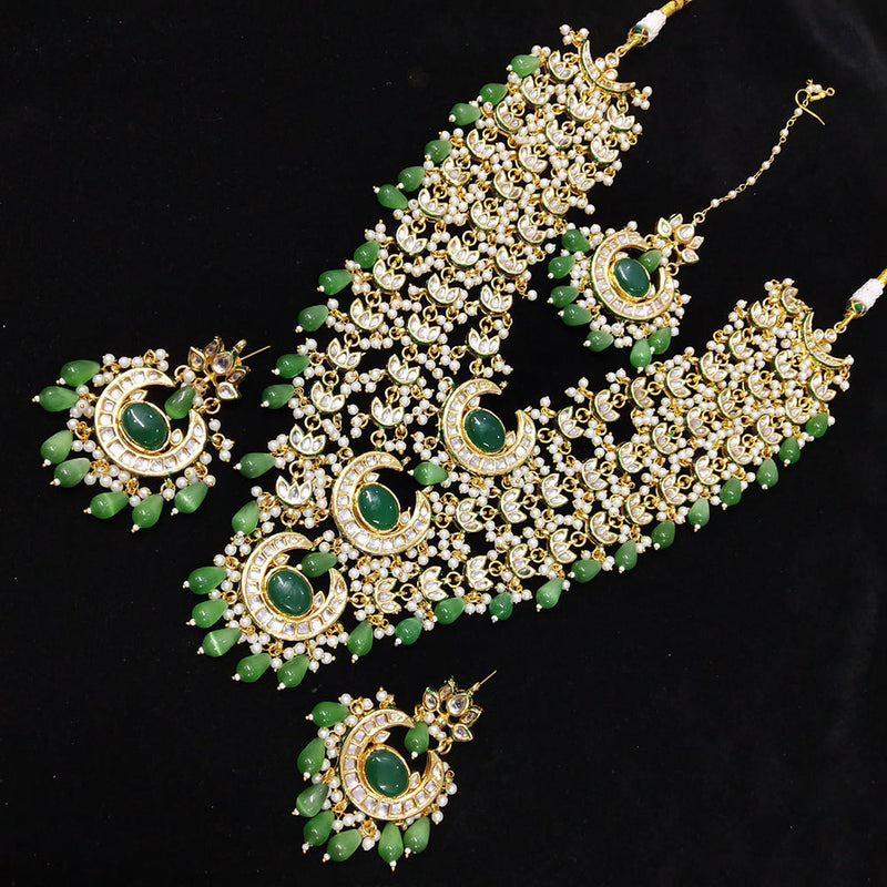 Manisha Jewellery Gold Plated Double Necklace Set