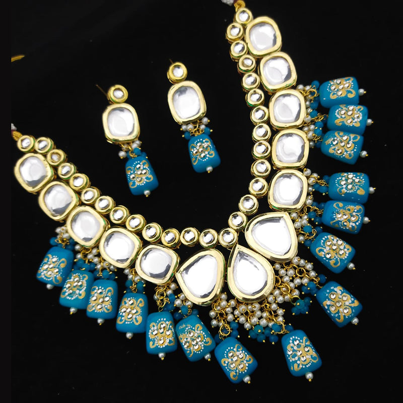 Manisha Jewellery Gold Plated Kundan Stone Necklace Set