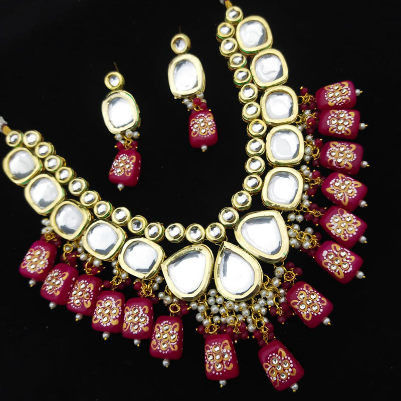 Manisha Jewellery Gold Plated Kundan Stone Necklace Set