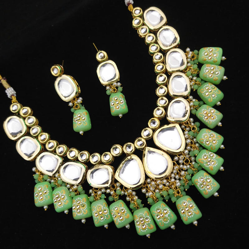 Manisha Jewellery Gold Plated Kundan Stone Necklace Set