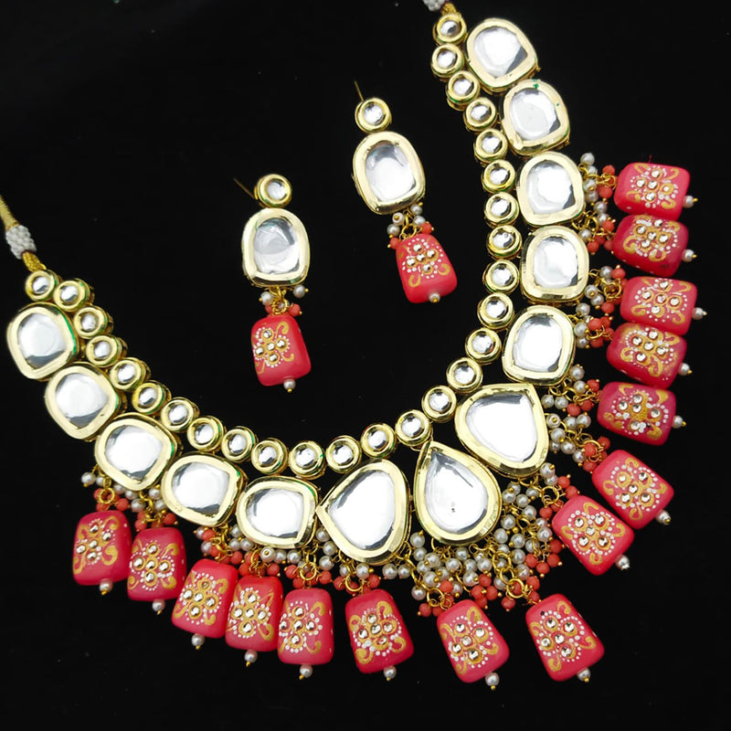 Manisha Jewellery Gold Plated Kundan Stone Necklace Set