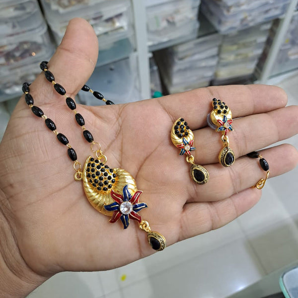 Manisha Jewellery Gold Plated Pota Stone Mangalsutra