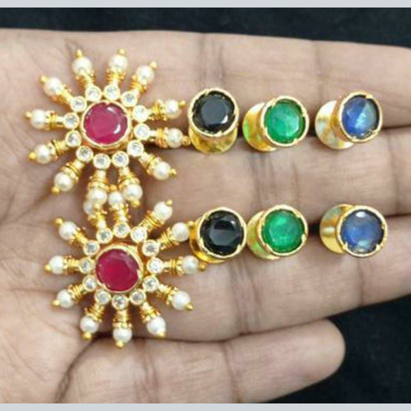 Manisha Jewellery Austrian Stone Changeable Stud Earrings