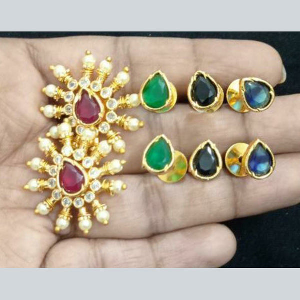 Manisha Jewellery Austrian Stone Changeable Stud Earrings