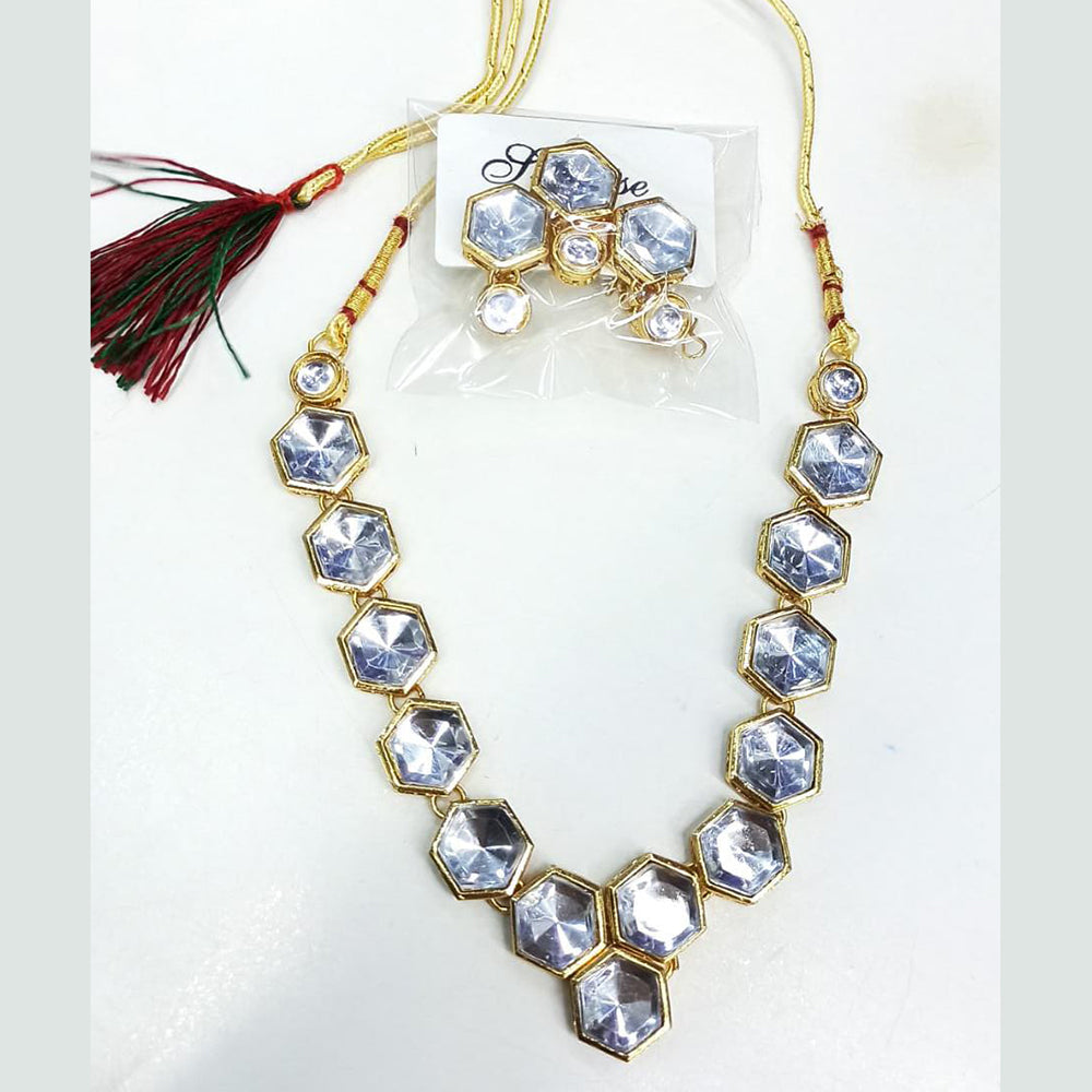 Manisha Jewellery Gold Plated Crystal Stone Necklace Set