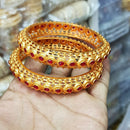 Manisha Jewellery Gold Plated Pota Stone Bangles Set