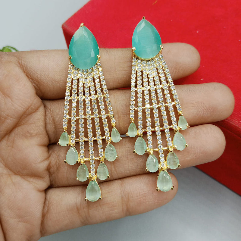 Manisha Jewellery Gold Plated AD Stone Dangler Earrings