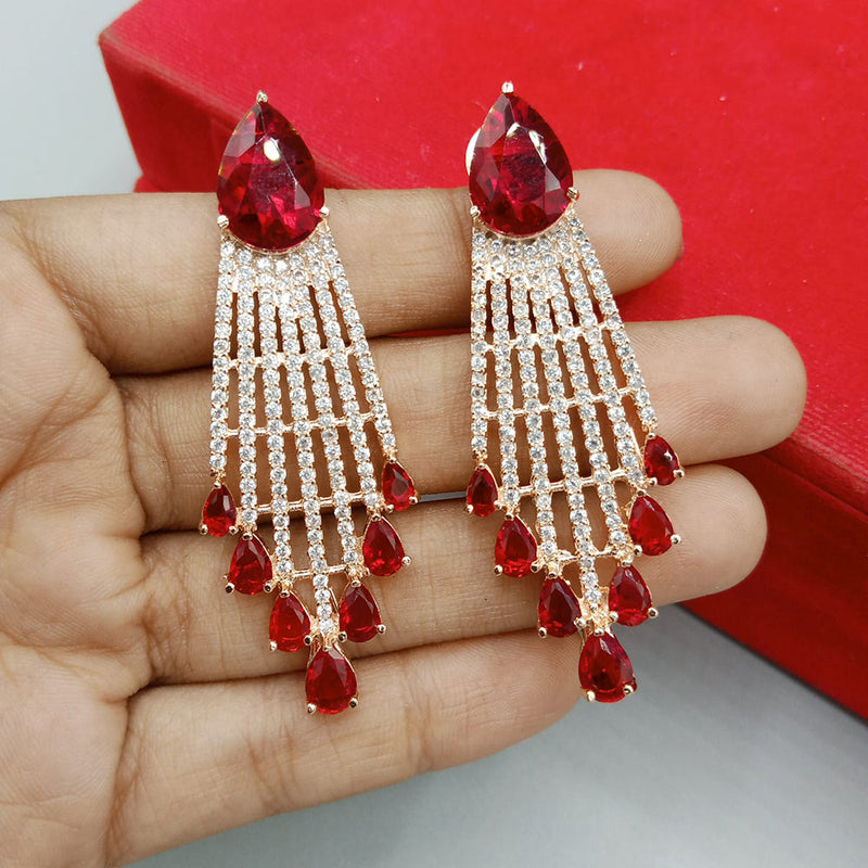Buy Jewels Galaxy Red And Black Luxuria Gold-Plated Handcrafted Beaded Drop  Earrings Online