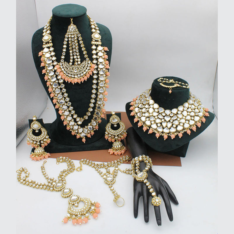 Manisha Jewellery Gold Plated Kundan Stone  Bridal Set