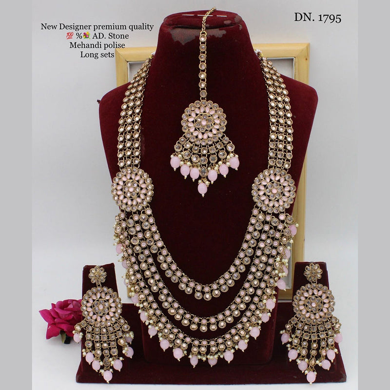 Manisha Jewellery Kundan Stone Long Necklace Set