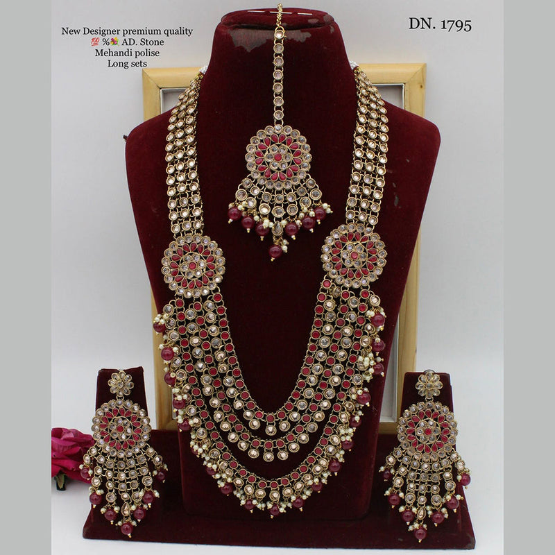 Manisha Jewellery Kundan Stone Long Necklace Set