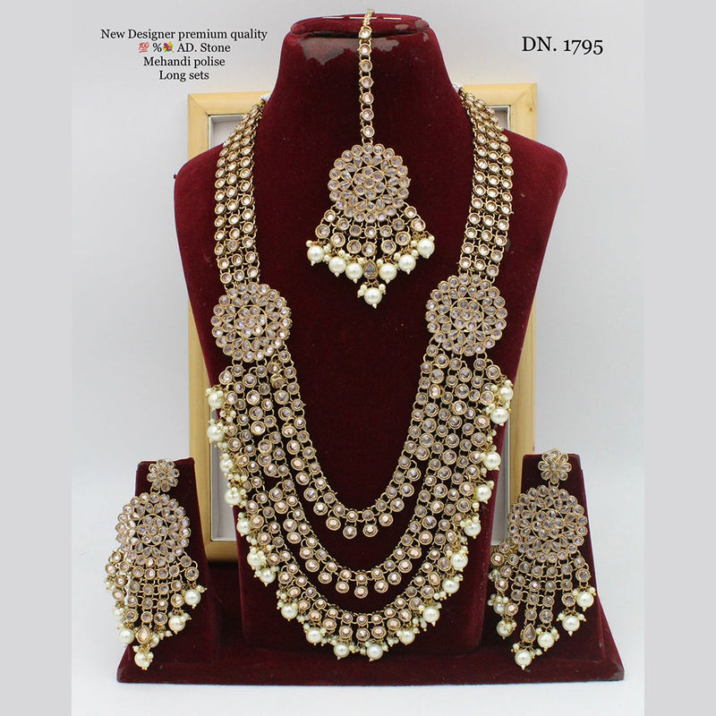 Manisha Jewellery Kundan Stone Long Necklace Set