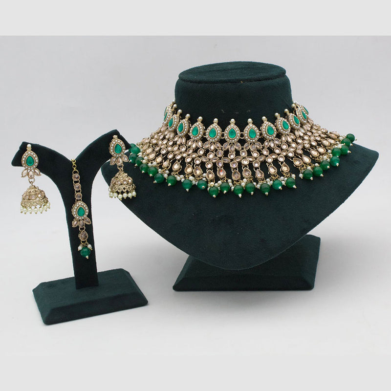 Manisha Jewellery Gold Plated Austrian Stone Choker Necklace Set