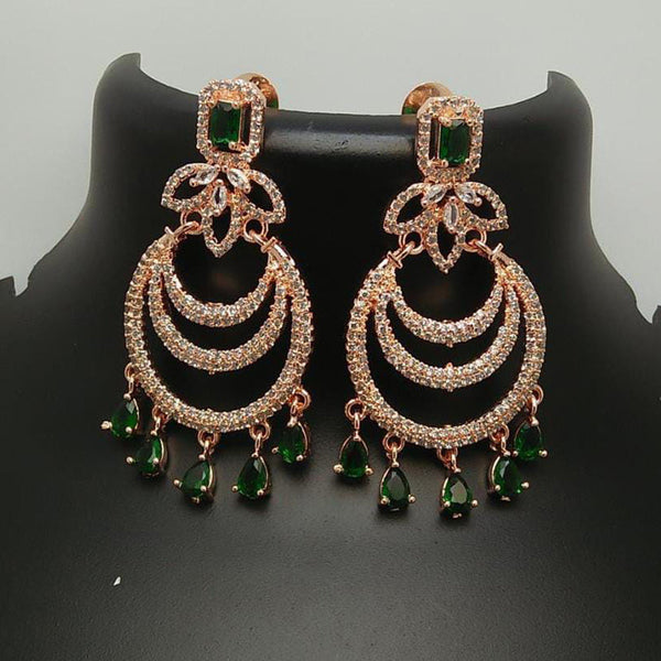 Manisha Jewellery Gold Plated AD Stone Dangler Earrings