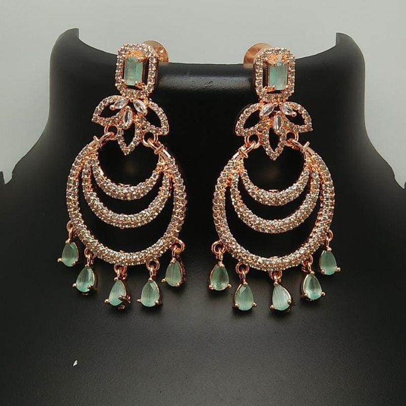 Manisha Jewellery Gold Plated AD Stone Dangler Earrings