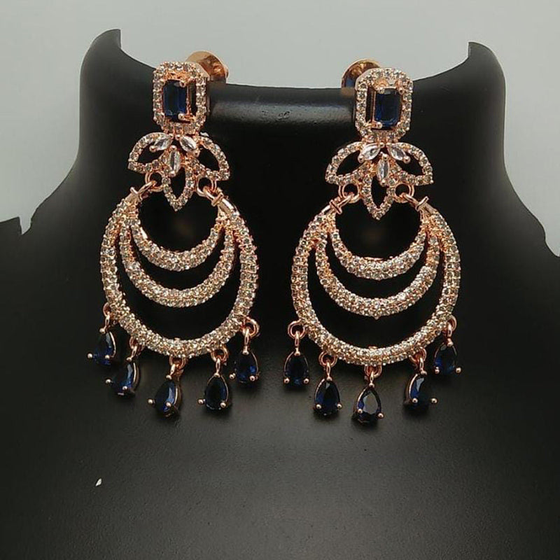 Manisha Jewellery Gold Plated AD Stone Dangler Earrings