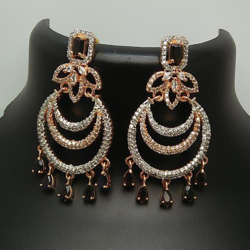 Manisha Jewellery 2 tone Plated AD Stone Dangler Earrings