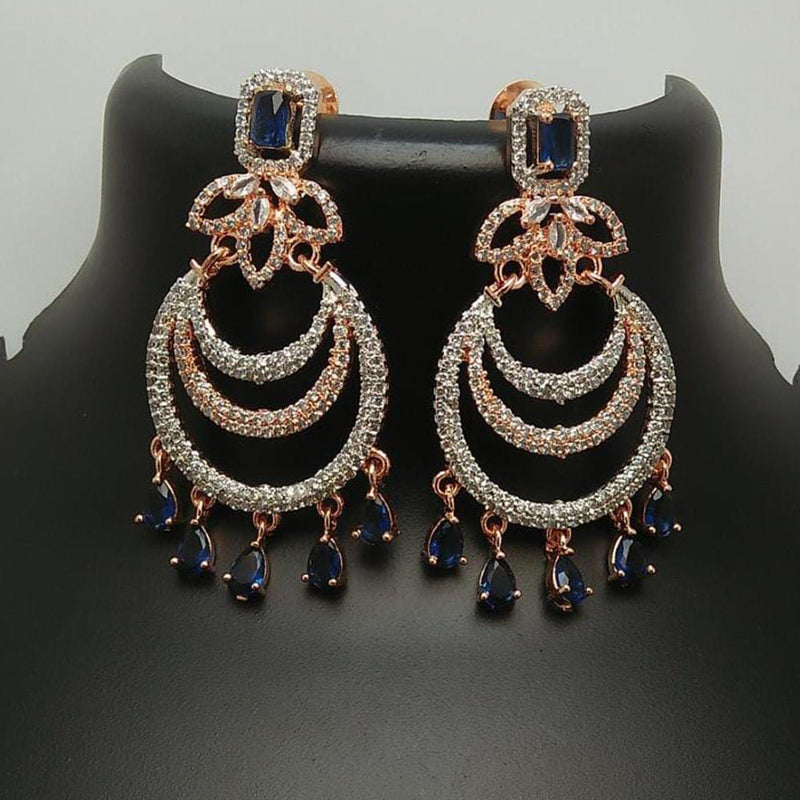 Manisha Jewellery 2 tone Plated AD Stone Dangler Earrings