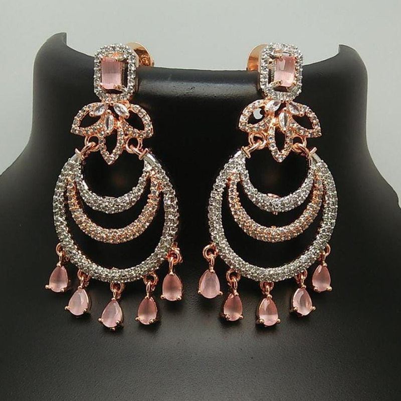 Manisha Jewellery 2 tone Plated AD Stone Dangler Earrings