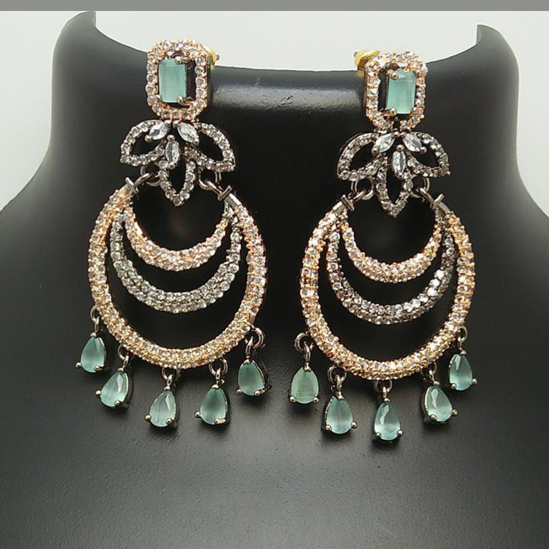 Manisha Jewellery 2 tone Plated AD Stone Dangler Earrings