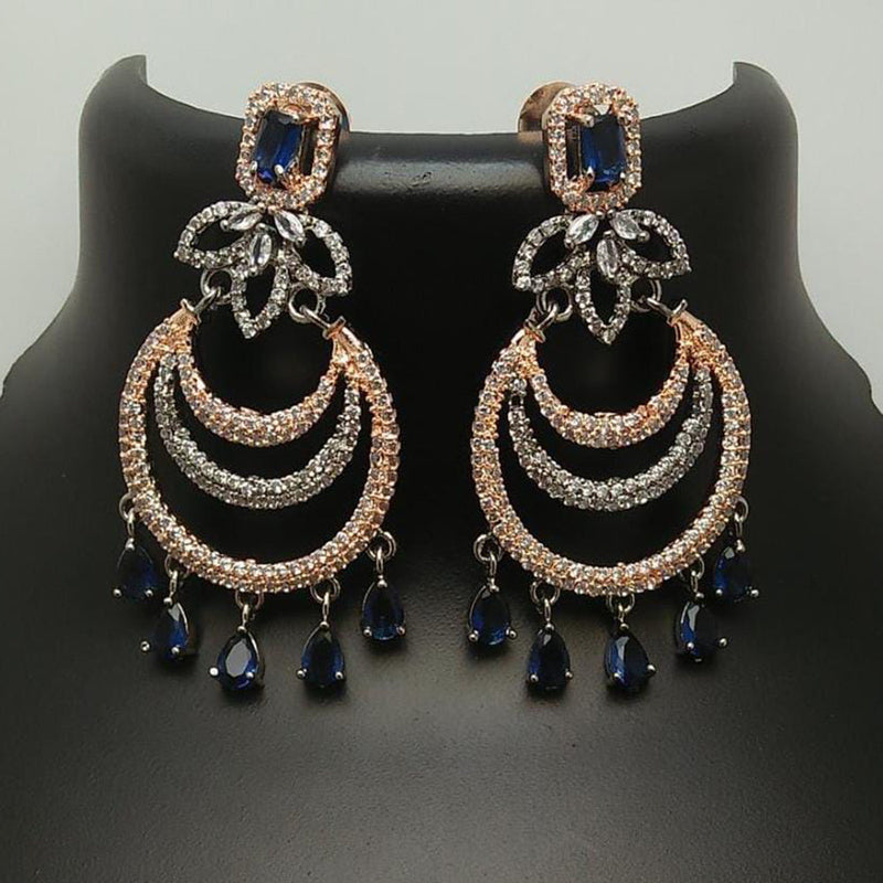 Manisha Jewellery 2 tone Plated AD Stone Dangler Earrings