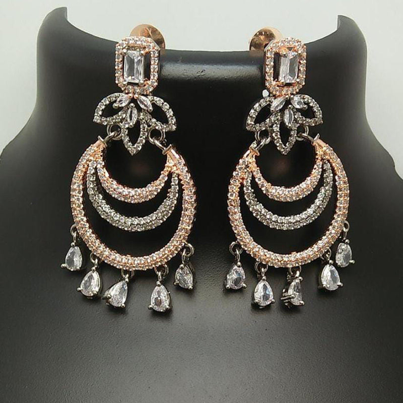 Manisha Jewellery 2 tone Plated AD Stone Dangler Earrings