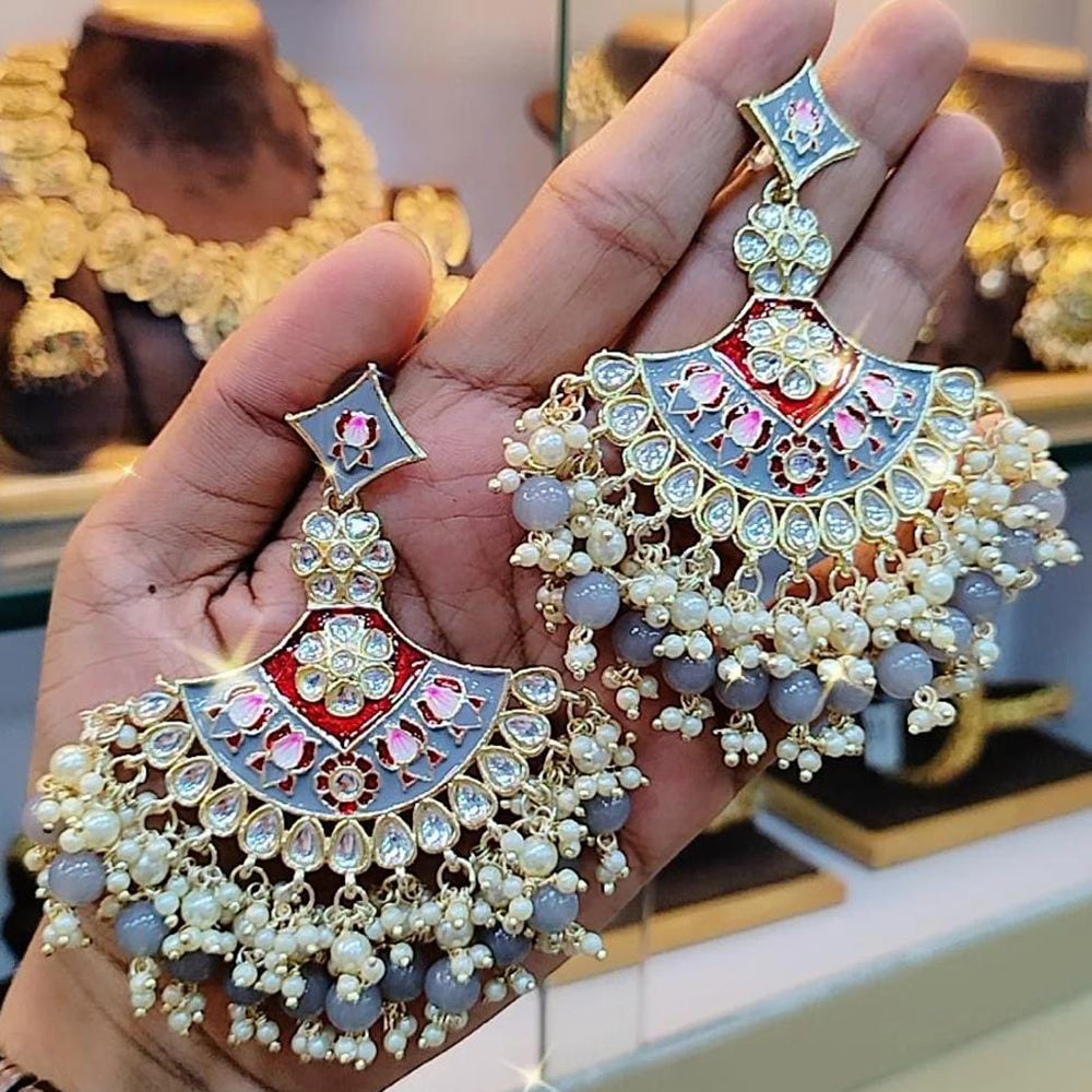 Aheli Bollywood Ethnic Chandbali Style Big Earrings Maang Tikka Set  Traditional Fashion Stylish Wear Wedding Party Jewelry Gift for Women Girls  (White) price in Saudi Arabia | Amazon Saudi Arabia | kanbkam