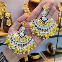 Manisha Jewellery Gold Plated Meenakari Dangler Earrings