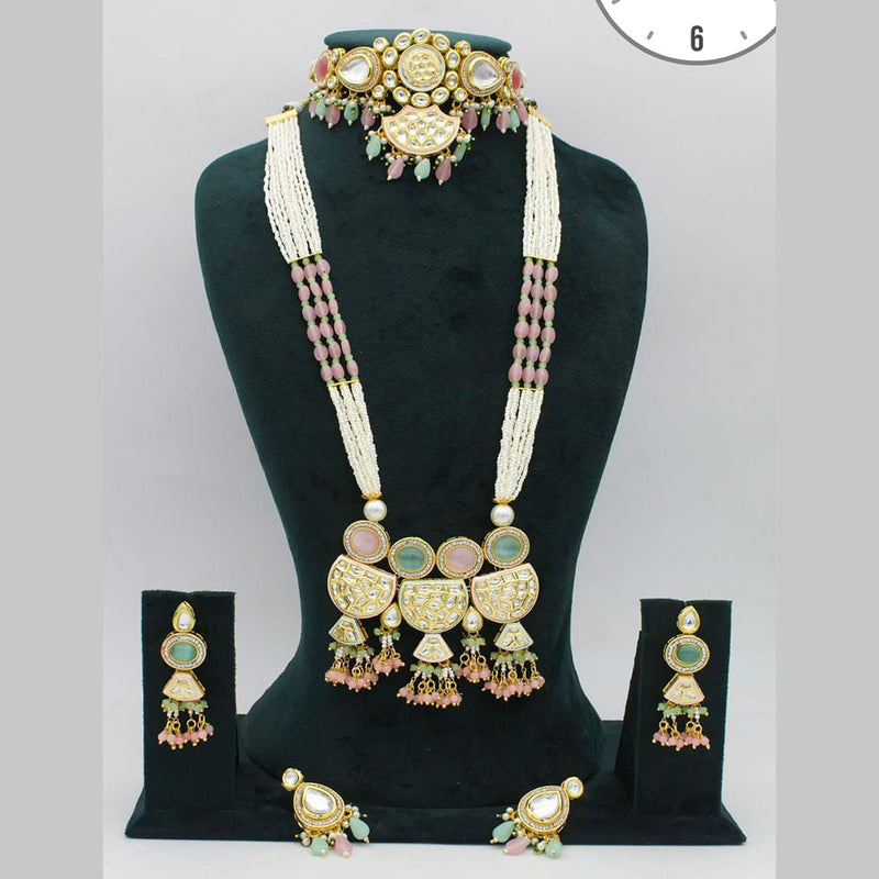 Manisha Jewellery Gold Plated Double Necklace Set