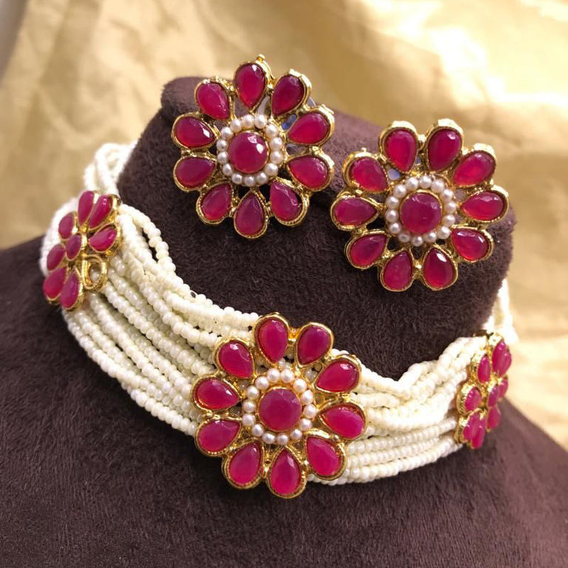 Manisha Jewellery Crystal Stone Choker Necklace Set