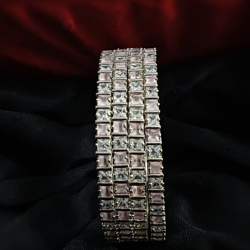 Manisha Jewellery Silver Plated AD Stone Bangles Set