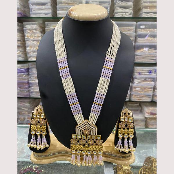 Manisha Jewellery Gold Plated Moti Long Necklace Set