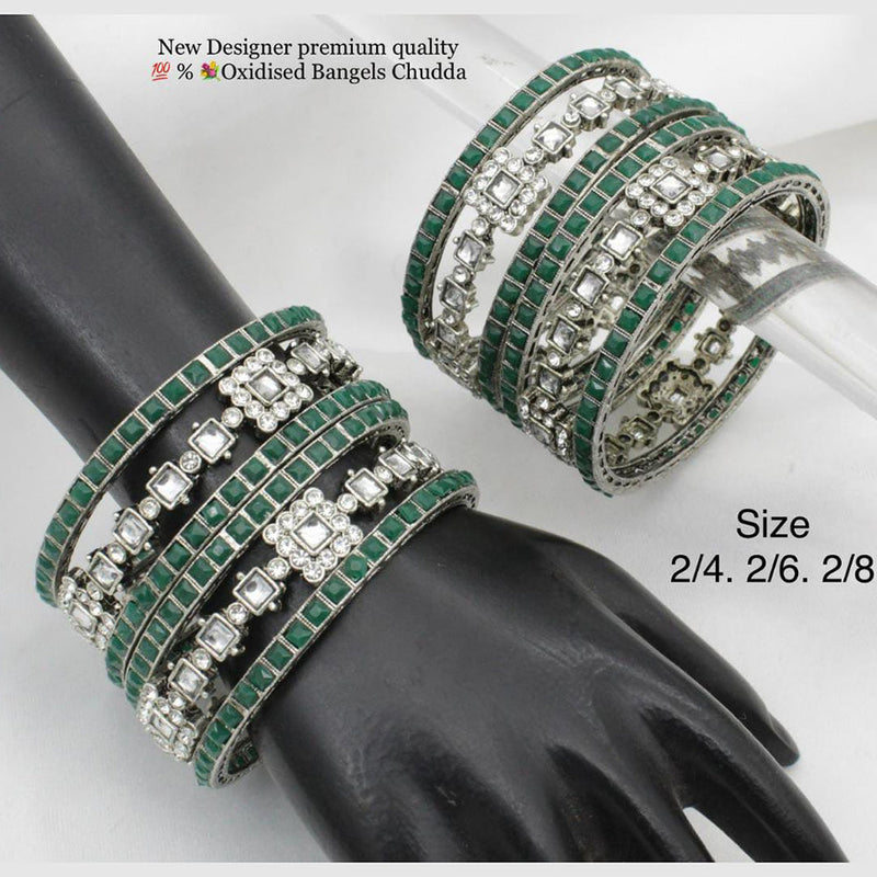 Manisha Jewellery Oxidised Bangles Set