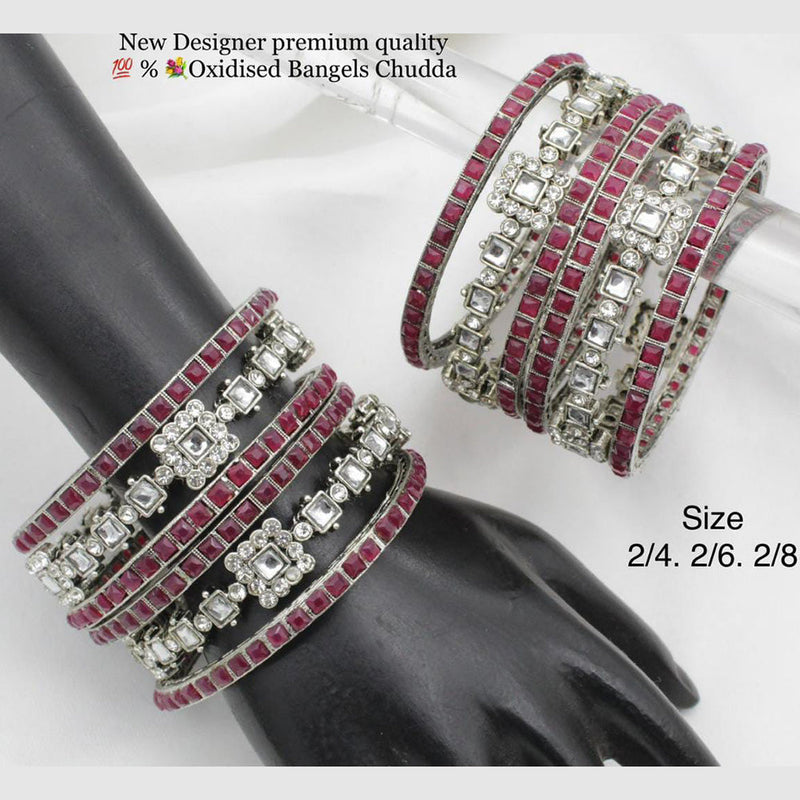 Manisha Jewellery Oxidised Bangles Set