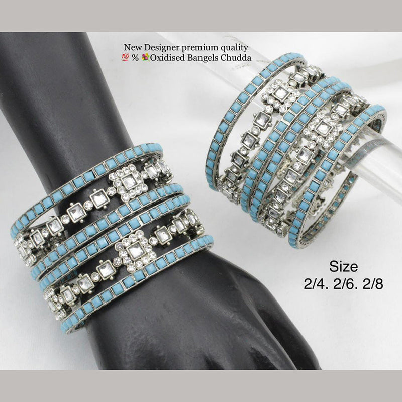 Manisha Jewellery Oxidised Bangles Set