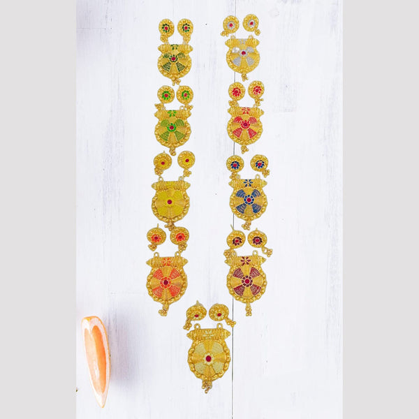 Manisha Jewellery Gold Plated Pendant Set