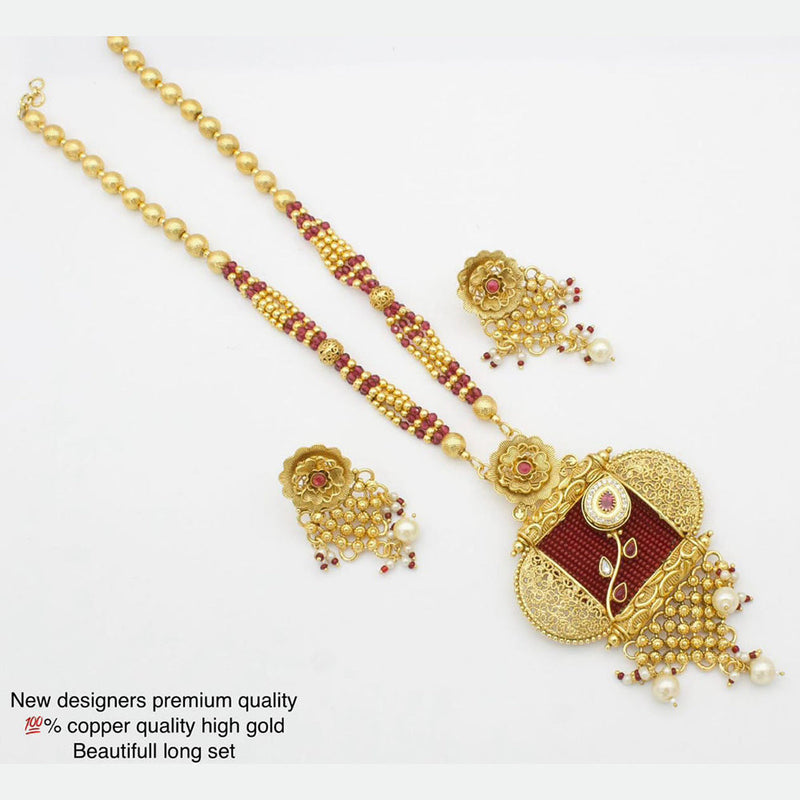 Manisha Jewellery Gold Plated Long Necklace Set