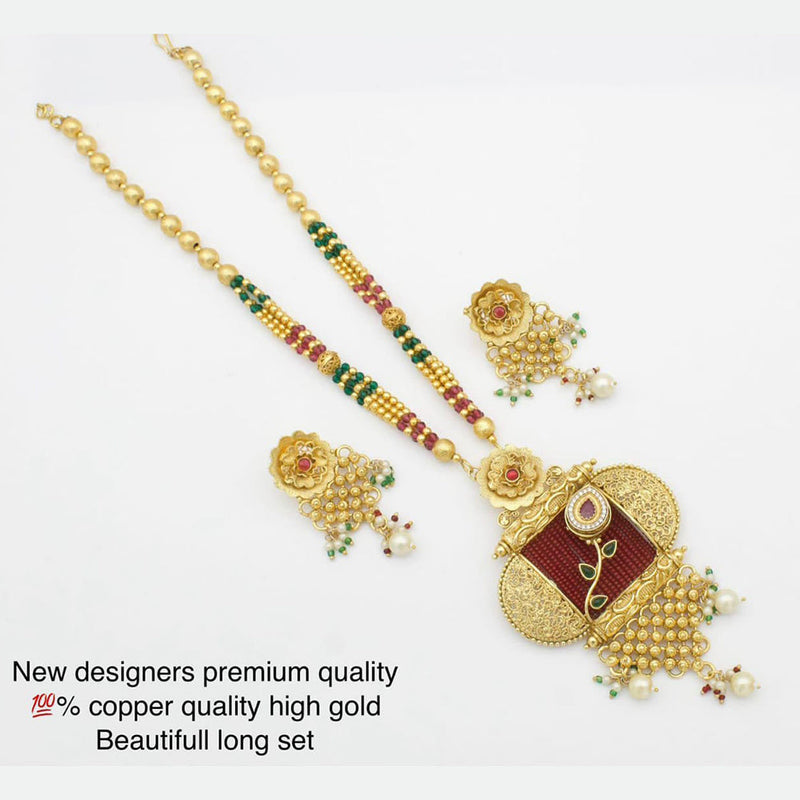 Manisha Jewellery Gold Plated Long Necklace Set