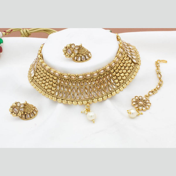 Manisha Jewellery  Gold Plated  Necklace Set