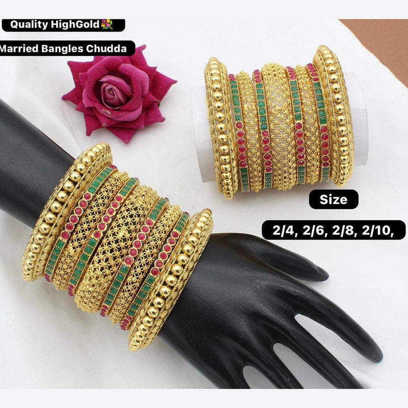 Manisha Jewellery Gold Plated bangles Set