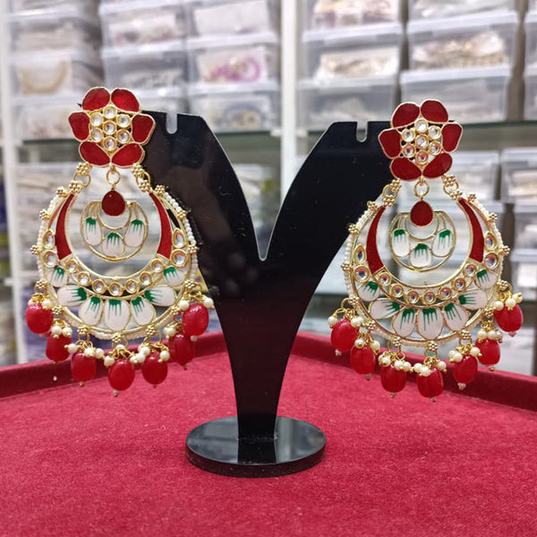 Manisha Jewellery Gold Plated Meenakari Earrings