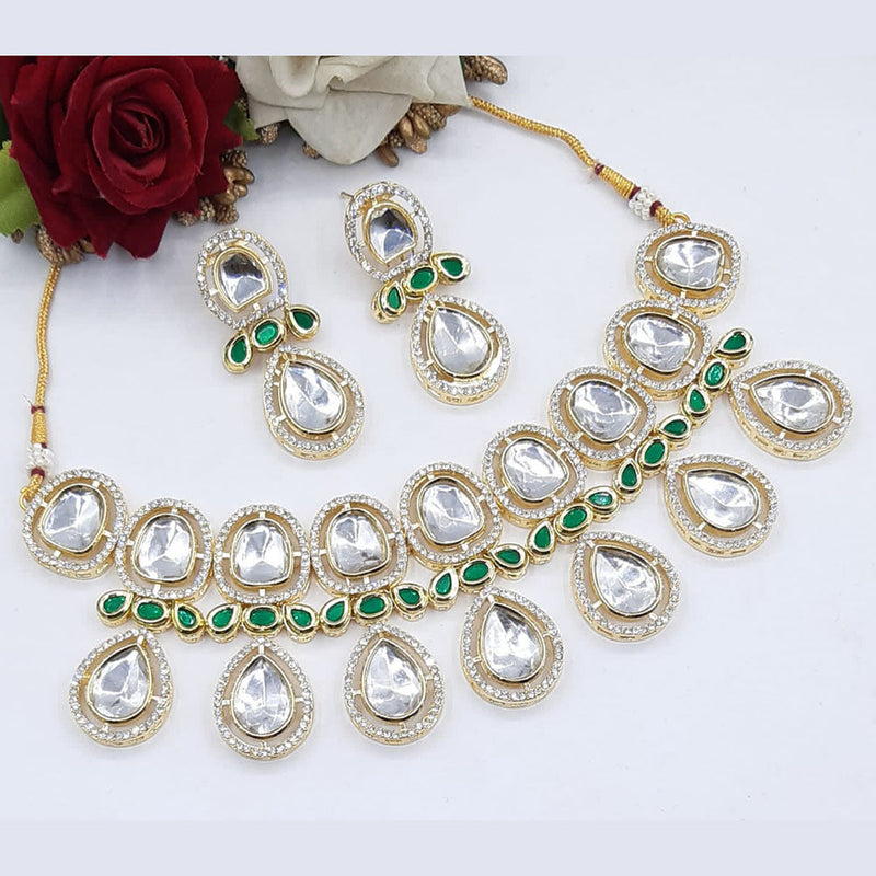 Manisha Jewellery Gold Plated Crystal Stone Necklace Set